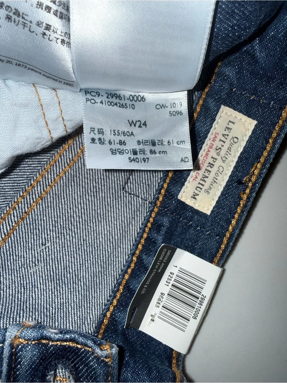 Levi's Dark Blue 501 Mid Rise Jean Shorts - Cuffed Hem